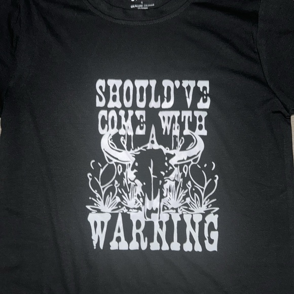 “Shoulda Come With A Warning” Morgan Wallen T Shirt - Picture 2 of 3